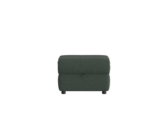 Moreno Fabric Storage Footstool - Green