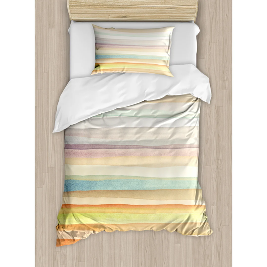 Sadler Pastel 100% Brushed Microfibre Duvet Cover Set