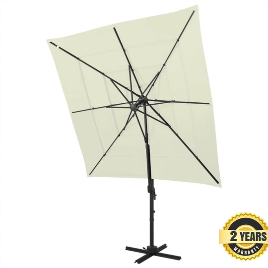 Parasol with aluminum pole 4-ply 250 x 250cm