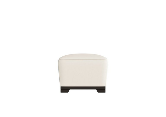 Nicoletti - Ketty Leather D-Shaped Footstool - White