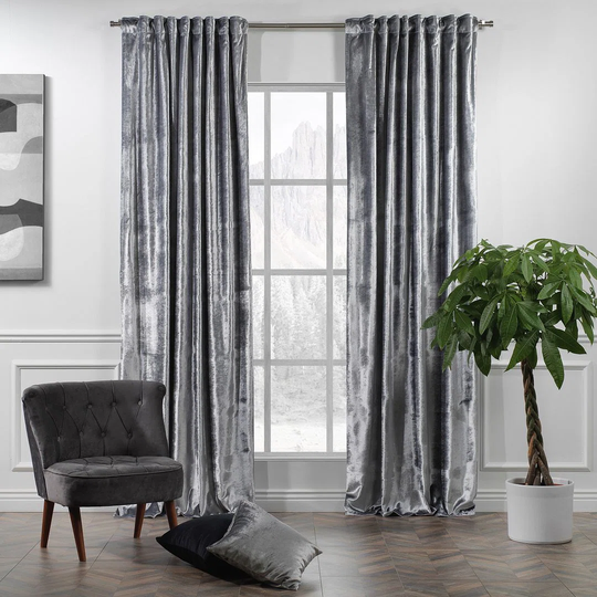 Luxury Velvet Shiny Solid Room Darkering Rod Pocket Single Curtain Panel