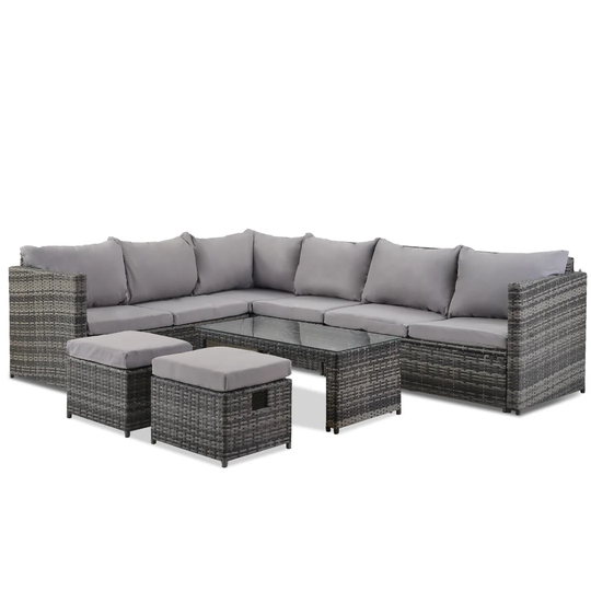 Abbygaile 8 Seater Rattan Corner Sofa Set