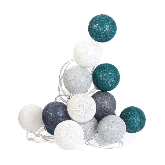 Fairy Lights With Colored Balls 20 Leds 3.72 M Blue, Grey, Green