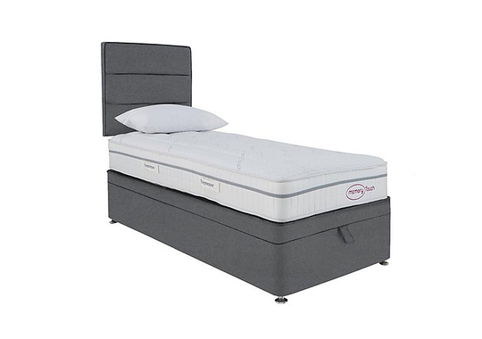 Sleepeezee - Memory Touch Ortho End-lift Ottoman Divan Set - Single - Grey