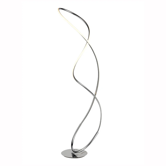 Ivy Bronx 6F47CE86787F46DD9781BD3FACA419FC Tidal 1 Light LED Floor Lamp Polished Chrome