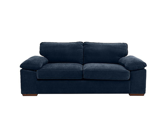Home 3 Seater Fabric Sofa Bed - Blue