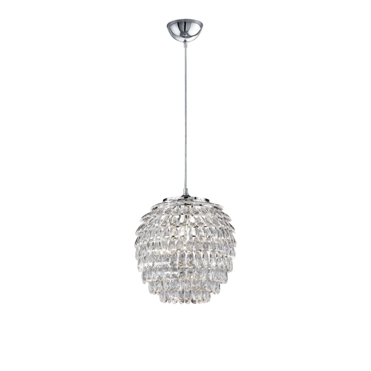 Swann 1 - Light Crystal Globe Pendant