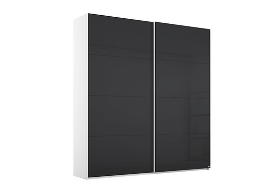 Rauch - Formes Glass 2 Door Slider Wardrobe - Black