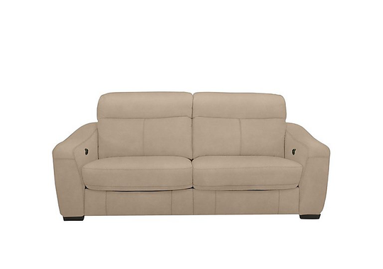 Cressida 3 Seater Fabric Recliner Sofa - Cream