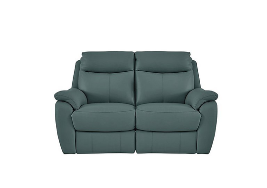 Snug 2 Seater Leather Power Recliner Sofa - Green- World of Leather