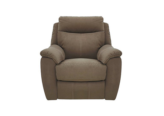 Snug Fabric Manual Recliner Armchair - Brown