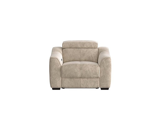 Elixir Fabric Power Recliner Armchair - Cream