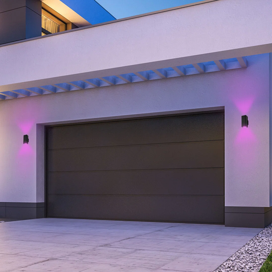 Black 2 - Bulb 15.5Cm H Integrated LED Glass Outdoor Bulkhead Light