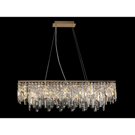 Polemoine Pendant Linear 6 Light G9 French Gold/Crystal