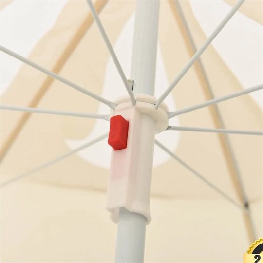 Parasol with steel pole 180cm 2