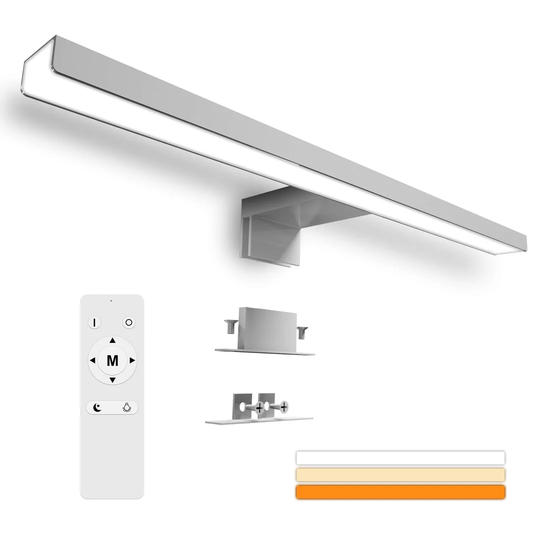 Athle 1 - Light LED Dimmable Silver Mirror Light