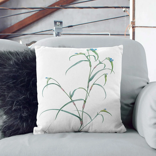 Birdbill Dayflower Cushion with Filling Pillow