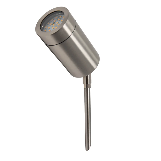 Brushed Chrome Intergrated LED Metal Pathway Lights