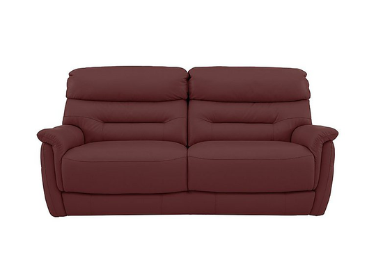 Chicago 3 Seater Leather Sofa - Red- World of Leather