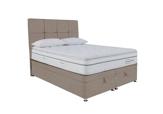Sleepeezee - Memory Touch 2800 End-lift Ottoman Divan Set - King Size - Beige