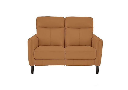 Compact Collection Petit 2 Seater Leather Sofa - Yellow- World of Leather
