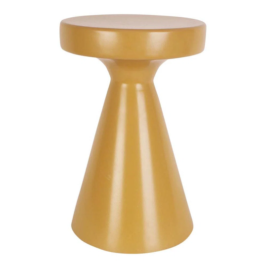 Solid Ivory Metal Side Table