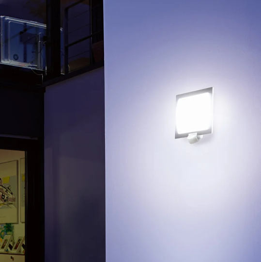 Outdoor Wall Light L 20 S Anthracite with Motion Sensor E27 Flush Mount