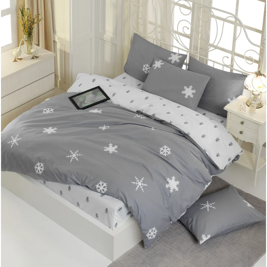 Props Grey Cotton 120 TC Duvet Cover Set