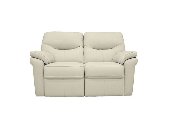 G Plan - Seattle 2 Seater Leather Manual Recliner Sofa - Cream