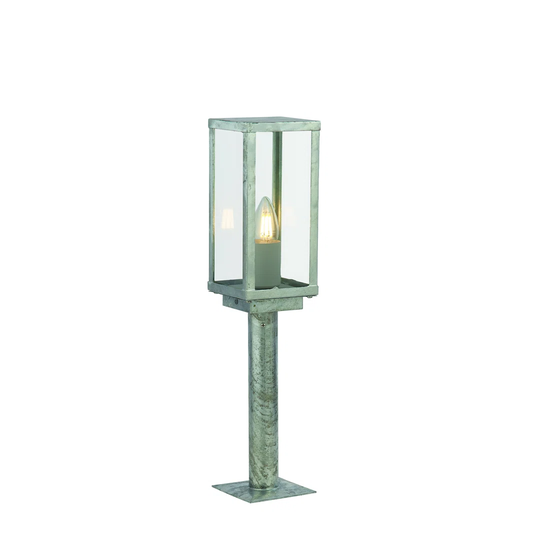 Villanova Steel Grey 1 -Light Hardwired Pedestal Light