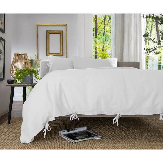Cotton and Linen Duvet Cover Set