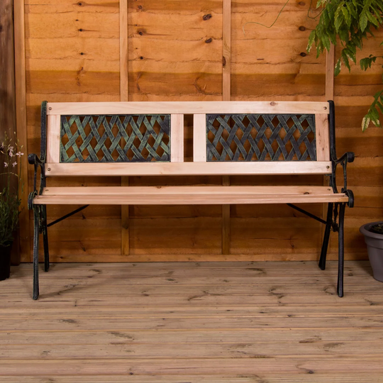 Delores Twin Cross Iron Bench