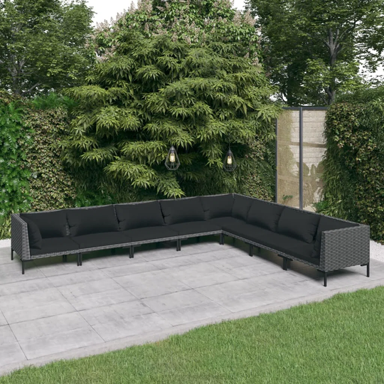 Dauberville 350Cm Wide Outdoor Garden Corner Sofa with Cushions