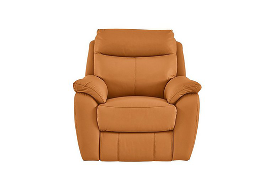 Snug Leather Armchair - Yellow- World of Leather