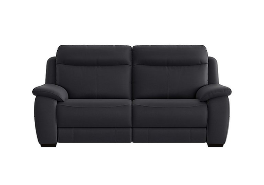 Starlight Express 3 Seater Leather Power Recliner Sofa - Black- World of Leather