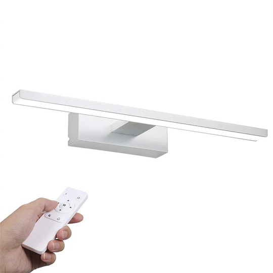 Athenia 1 - Light LED Dimmable Silver Mirror Light