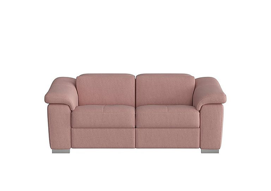Nicoletti - Galileo 2 Seater Fabric Power Recliner Sofa - Pink