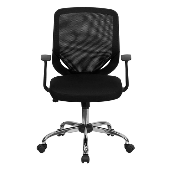 Mid-Back Black Desk Chair