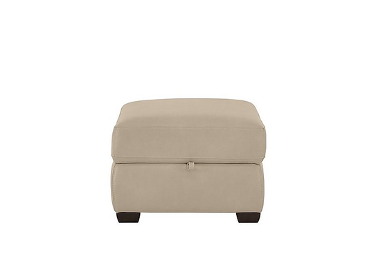 Chicago Fabric Storage Footstool - Beige