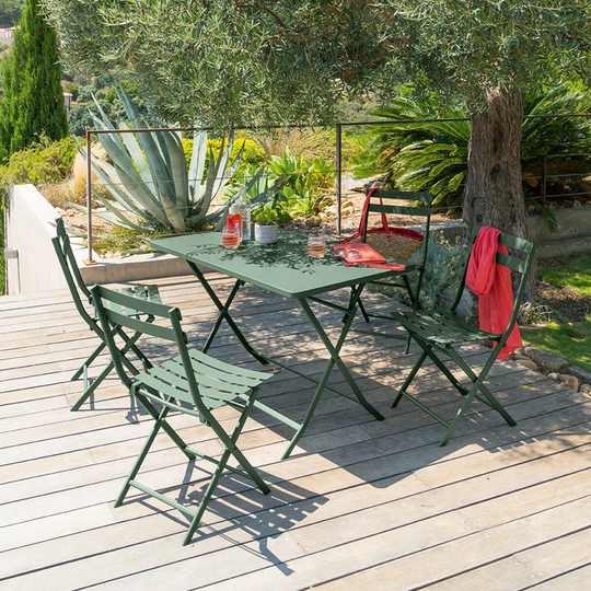 Greensboro Olive Green Rectangular Folding Garden Table
