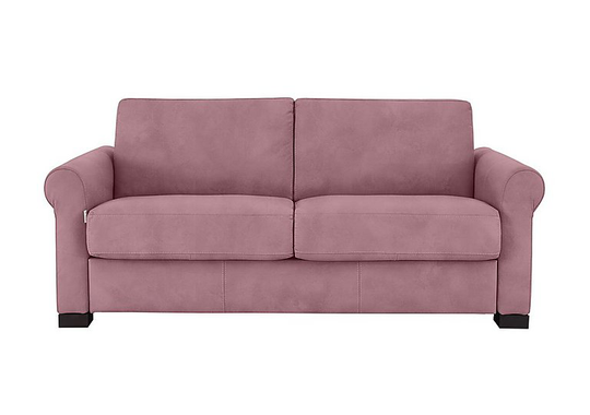 Nicoletti - Alcova 2.5 Seater Fabric Sofa with Scroll Arms - Pink