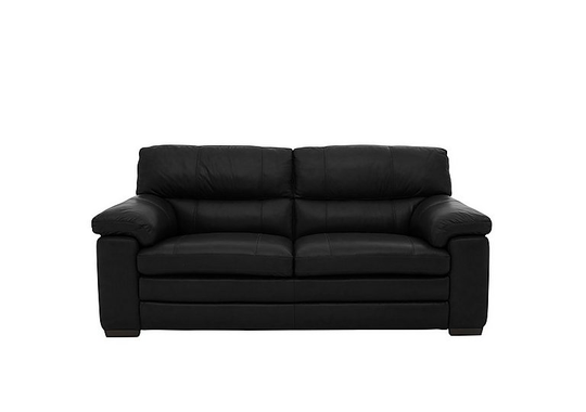 Cozee 2 Seater Pure Premium Leather Sofa - Black- World of Leather