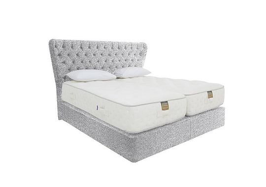 Harrison Spinks - Yorkshire 25,000 Divan Set with Zip and Link Mattress - Super King - Grey