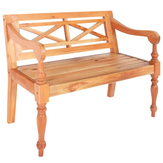 Abreia Bench 98 Cm Solid Mahogany Wood Light Brown