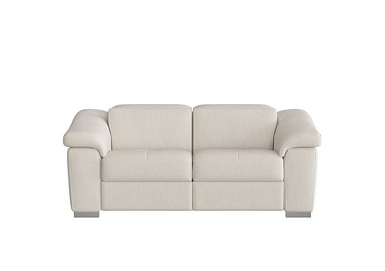 Nicoletti - Galileo 2 Seater Fabric Power Recliner Sofa - Beige