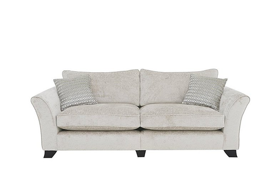 Sasha 4 Seater Split Classic Back Sofa - Natural