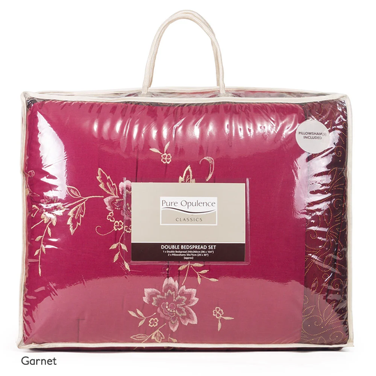 Durant Garnet Bedspread Set with Pillow Sham