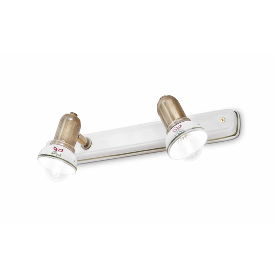 Savona 2 - Light White/Gold Armed Sconce