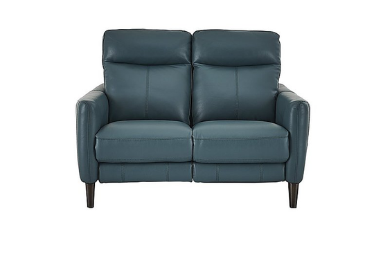 Compact Collection Petit 2 Seater Leather Power Recliner Sofa - Green- World of Leather