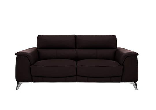 Odyssey 3 Seater Leather Recliner Sofa with Power Headrests - Brown- World of Leather